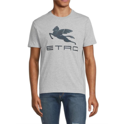 Etro Logo Heathered Tee