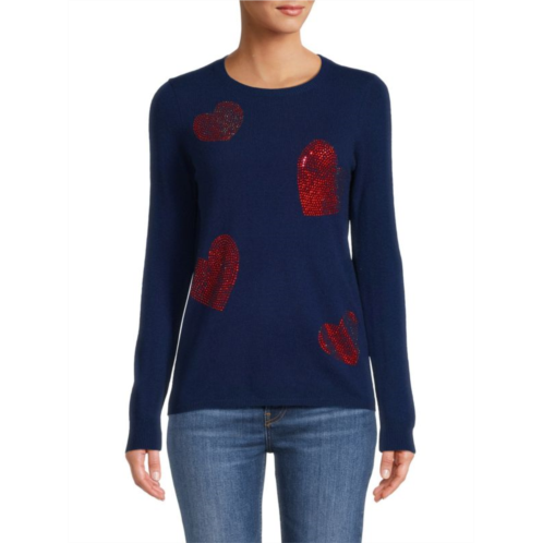 Sofia Cashmere Embellished Cashmere Sweater