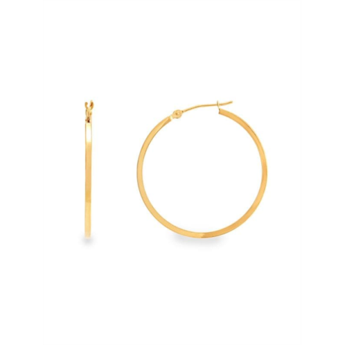 Saks Fifth Avenue Build Your Own Collection 14K Yellow Gold Round Square Tube Hoop Earrings