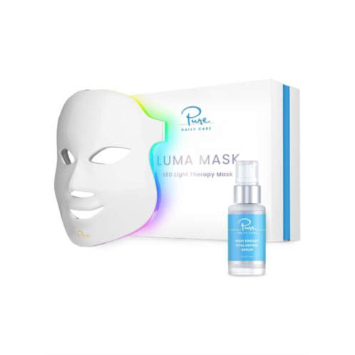 Pure Daily Care 2-Piece Luma Light LED Therapy Facial Mask & High Energy Hyaluronic Serum Set