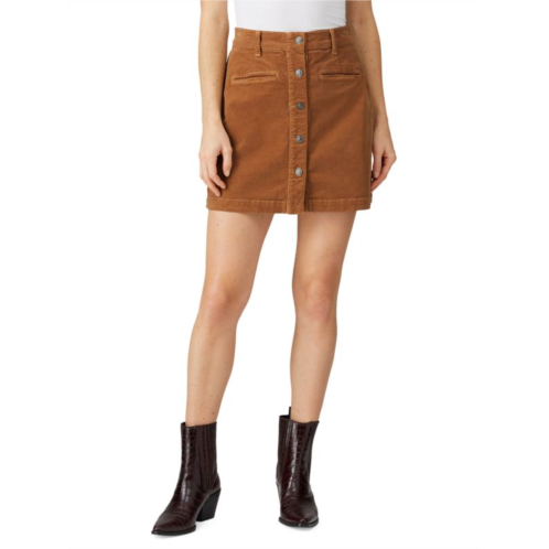 7 For All Mankind Solid Corduroy Mini Skirt