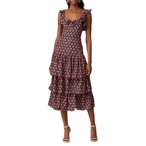 Likely Floral Tiered Midi Dress