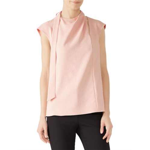 Tibi Mockneck Cap Sleeve Top