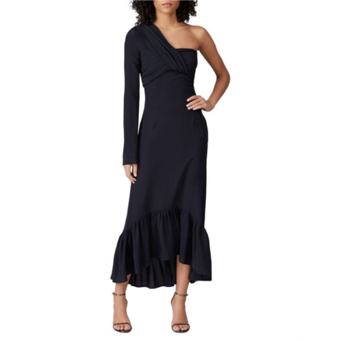 Rokh One Shoulder Midi Sheath Dress