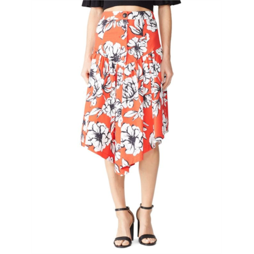 Marissa Webb Oliver Floral Asymmetric Midi Skirt