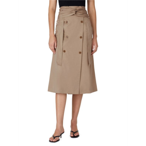 Rokh Trench Midi Skirt