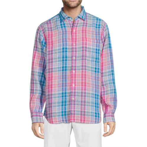 Tommy Bahama Paradise Plaid Linen Shirt