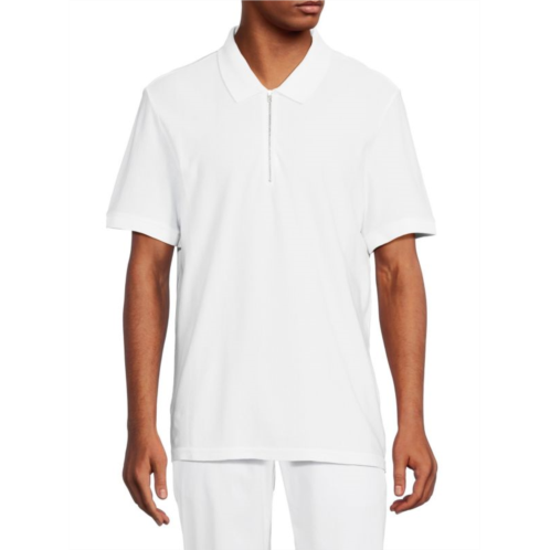 Club Monaco Mesh Zip Polo