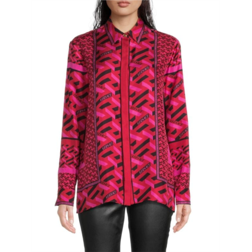 Versace Print Silk Shirt