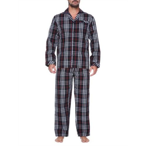 Majestic Residence 2-Piece Relaxed Fit Plaid Pajama Set