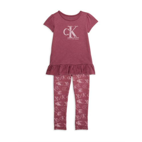 Calvin Klein Jeans ?Little Girls 2-Piece Logo Tunic & Leggings Set