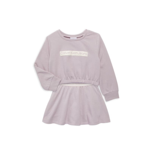 Calvin Klein Jeans Little Girls 2-Piece Sweatshirt & Skirt Set