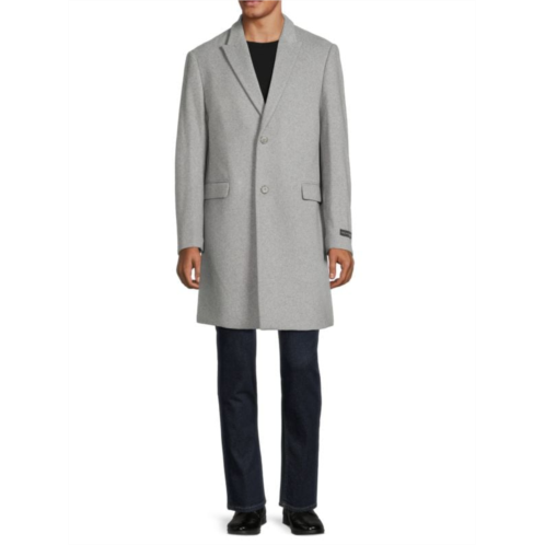 Saks Fifth Avenue Peak Lapel Wool Blend Top Coat