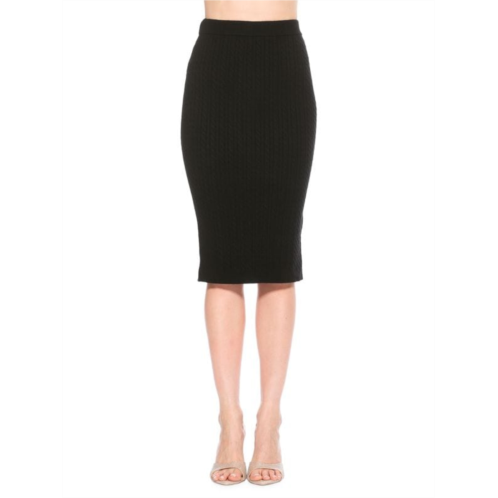 Alexia Admor Zion Cable Knit Pencil Skirt