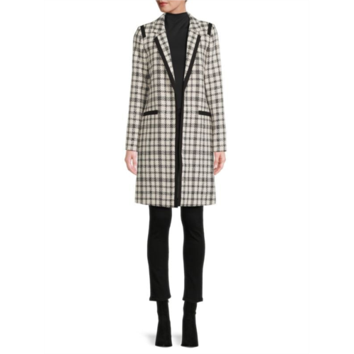 Tommy Hilfiger Check Open Front Coat