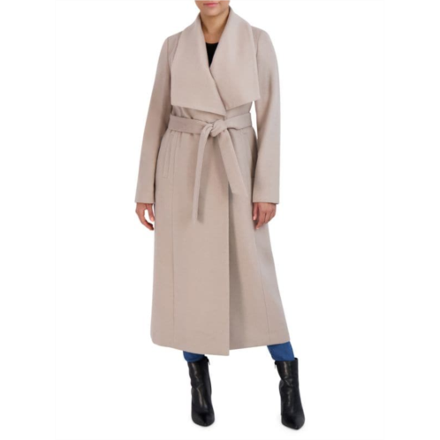 Cole Haan Wool Blend Belted Wrap Coat