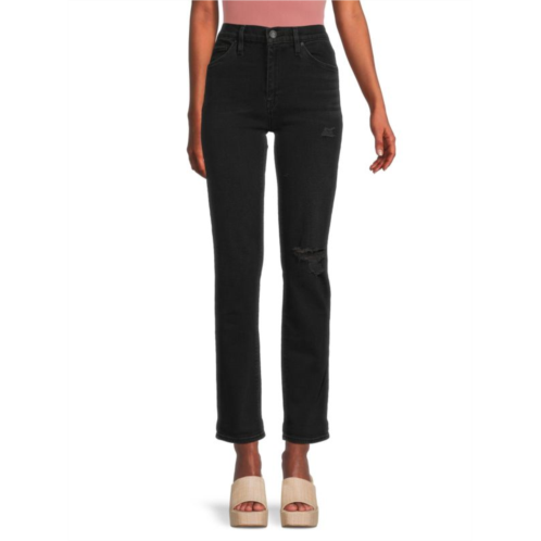 Hudson Nico Straight Mid Rise Ankle Jeans