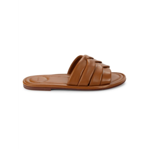 Vince Palmetta Leather Flat Sandals