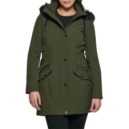 Guess Hooded Faux Fur Trim Parka