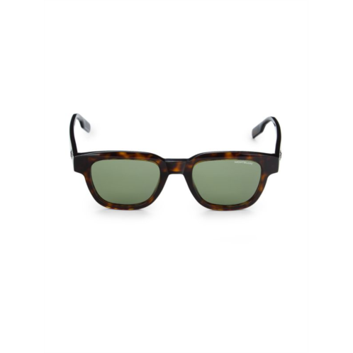 Montblanc 50MM Square Sunglasses