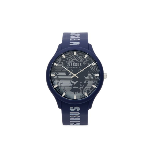 Versus Versace 44MM Silicone & Stainless Steel Watch