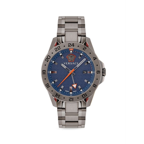 Versace Sport Tech GMT Gunmetal Stainless Steel Bracelet Watch