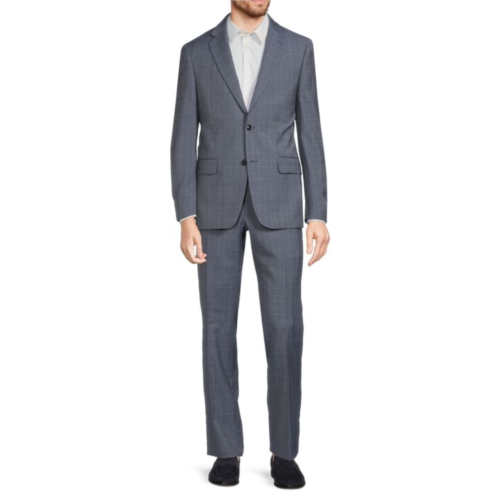 Tommy Hilfiger Regular Fit Checked Wool Blend Suit