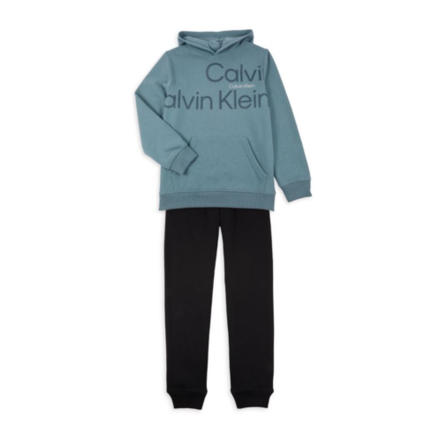 Calvin Klein Baby Boys 2-Piece Logo Hoodie & Pants Set