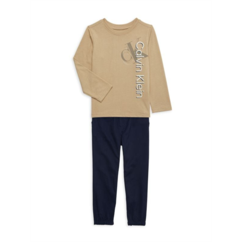 Calvin Klein Little Boys 2-Piece Sweatshirt & Joggers Set