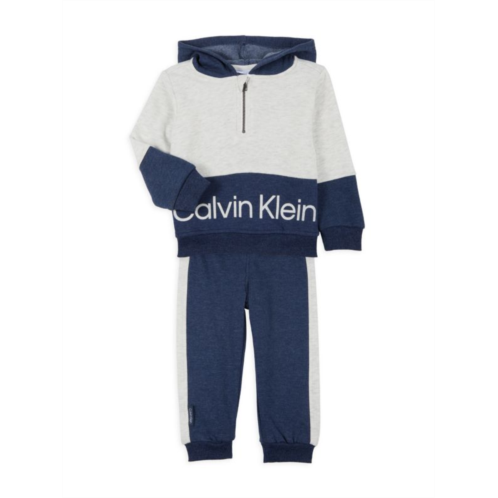 Calvin Klein Baby Boys 2-Piece Quarter Zip Hoodie & Joggers Set