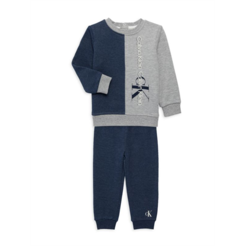 Calvin Klein Baby Boys 2-Piece Logo Sweatshirt & Joggers Set