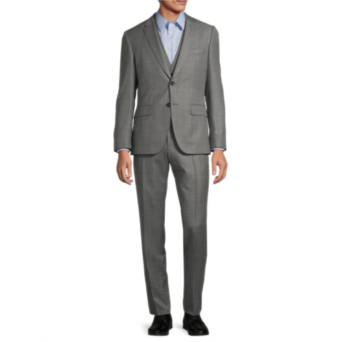 BOSS 3-Piece Slim Fit Virgin Wool Suit