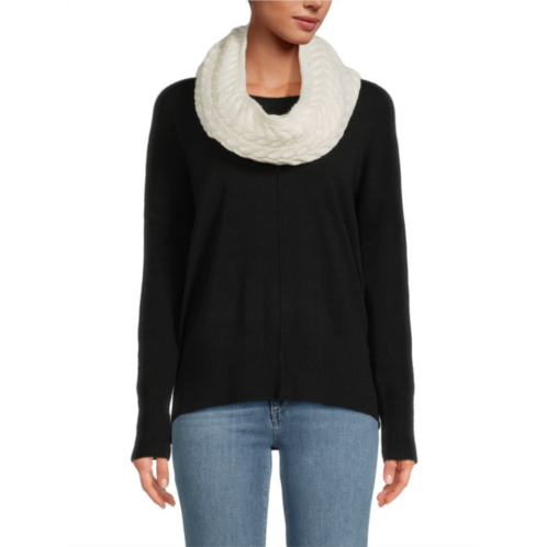 Cole Haan Wishbone Cable Knit Infinity Scarf