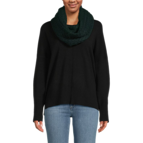 Cole Haan Wishbone Cable Knit Infinity Scarf