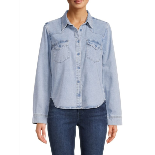 Lea & Viola Faded Denim Shirt