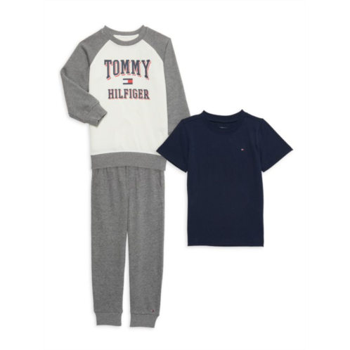 Tommy Hilfiger Baby Boys 3-Piece Logo Fleece Set