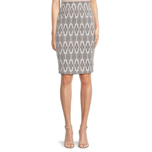 Renee C. Patterned Knit Pencil Skirt