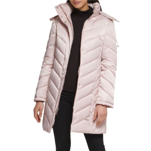 Kenneth Cole ?Quilted Faux Fur Hood Heavyweight Puffer Coat
