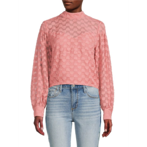 Walter Baker ?Sandra Textured Mockneck Blouse