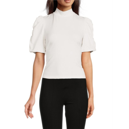 Walter Baker Stephie Puff Sleeve Crop Top