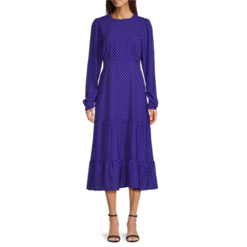 Area Stars Dot Tiered Midi Dress