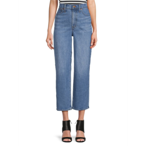 Madewell Knoxville Wash Wide Leg Cropped Jeans