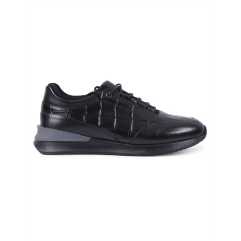 Vellapais Comfort Jupiter Alligator-Embossed Leather Sneakers