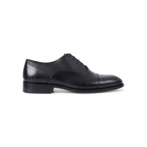 Vellapais Delta Embossed Leather Oxford Shoes