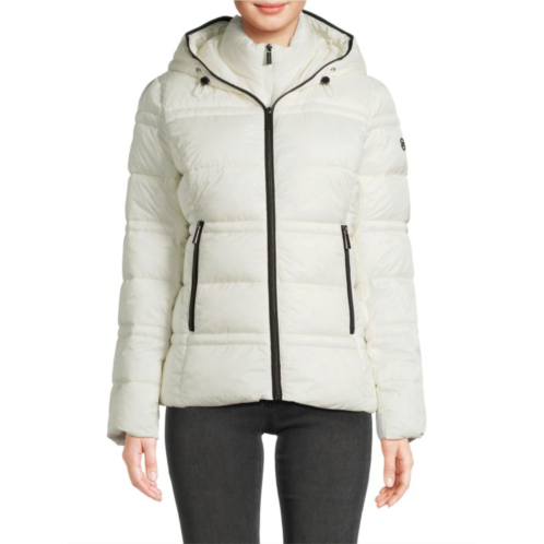 Michael Michael Kors Missy Quilted & Hooded Puffer Jacket