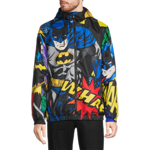 Members Only x Batman Comic Strip Hooded Windbreaker Jacket