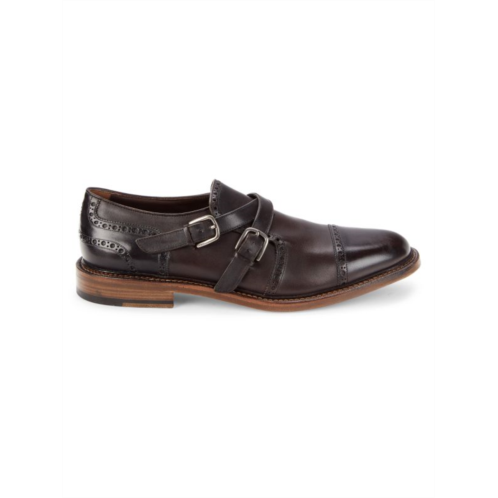 FERRAGAMO Double Monk Strap Leather Brogues