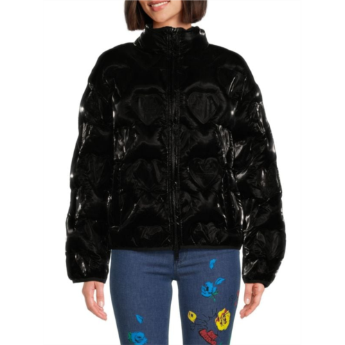 Love Moschino Heart Quilted Puffer Jacket
