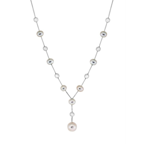 Effy Sterling Silver & 6-9MM Freshwater Pearl Lariat Necklace