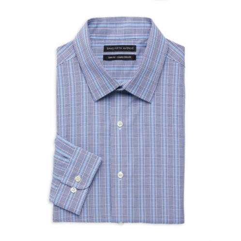 Saks Fifth Avenue Slim Fit Plaid Dress Shirt